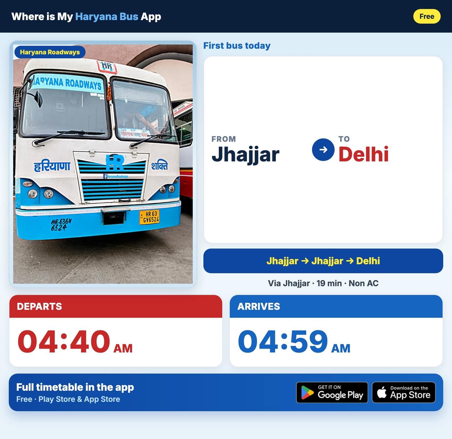 Jhajjar to Delhi Bus Timings and Schedule Guide
