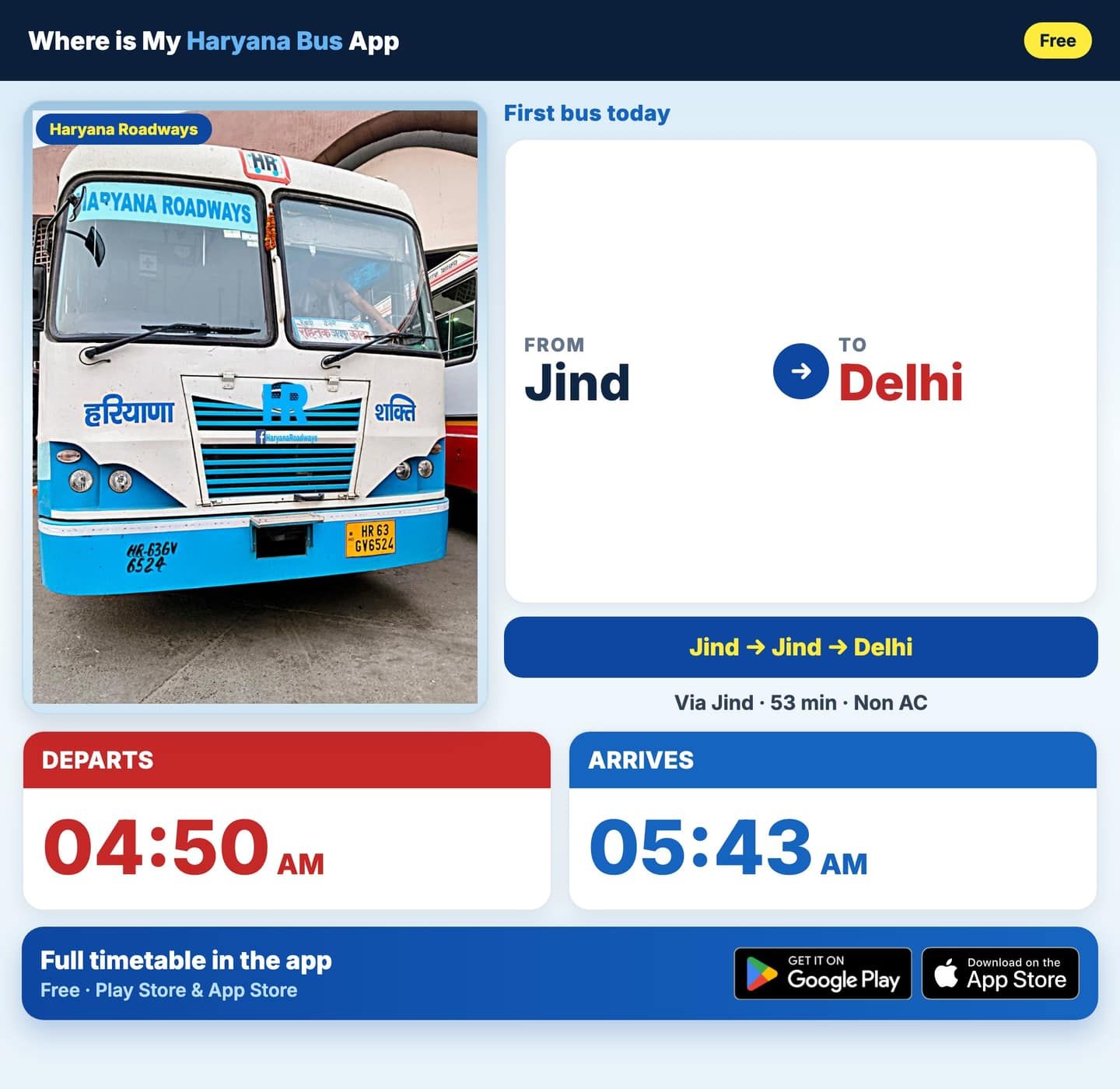 Jind to Delhi Bus Timings and Schedule Guide